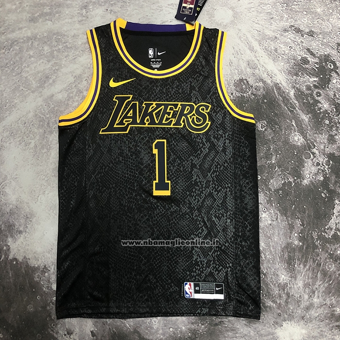 Maglia Los Angeles Lakers D'angelo Russell #1 Mamba 2021-22 Nero